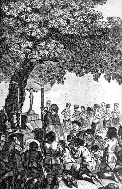 DeCabral entdeckt Brasilien, landet und lässt eine Messe unter einem Baum singen von English School